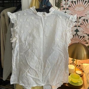 Come designer white cotton top size 38